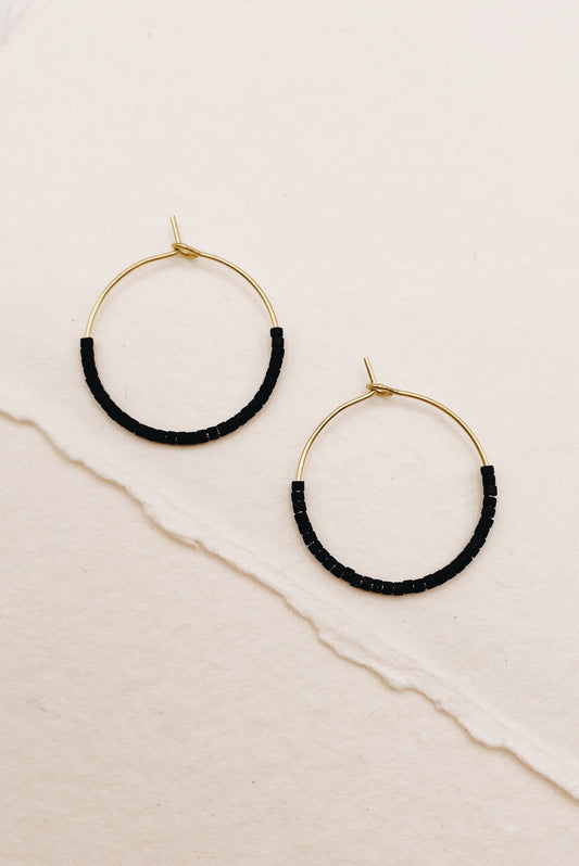 SKINNY HOOPS Creolen | schwarz