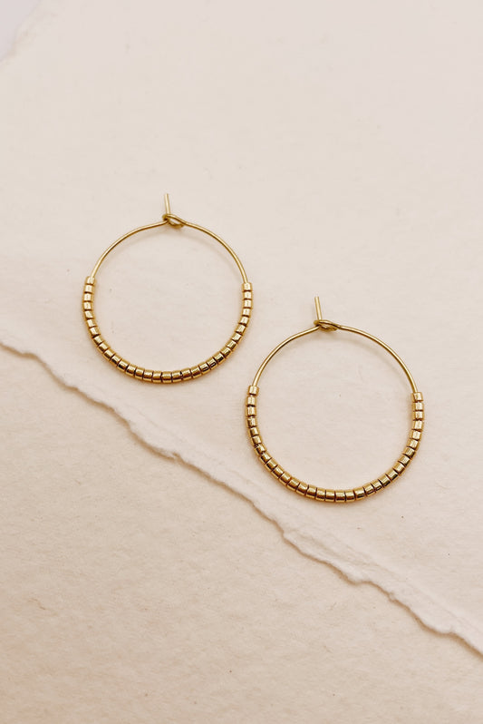 SKINNY HOOPS Creolen | gold