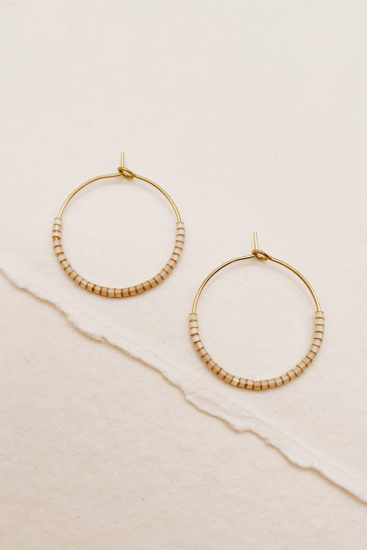 SKINNY HOOPS Creolen | puderrosa