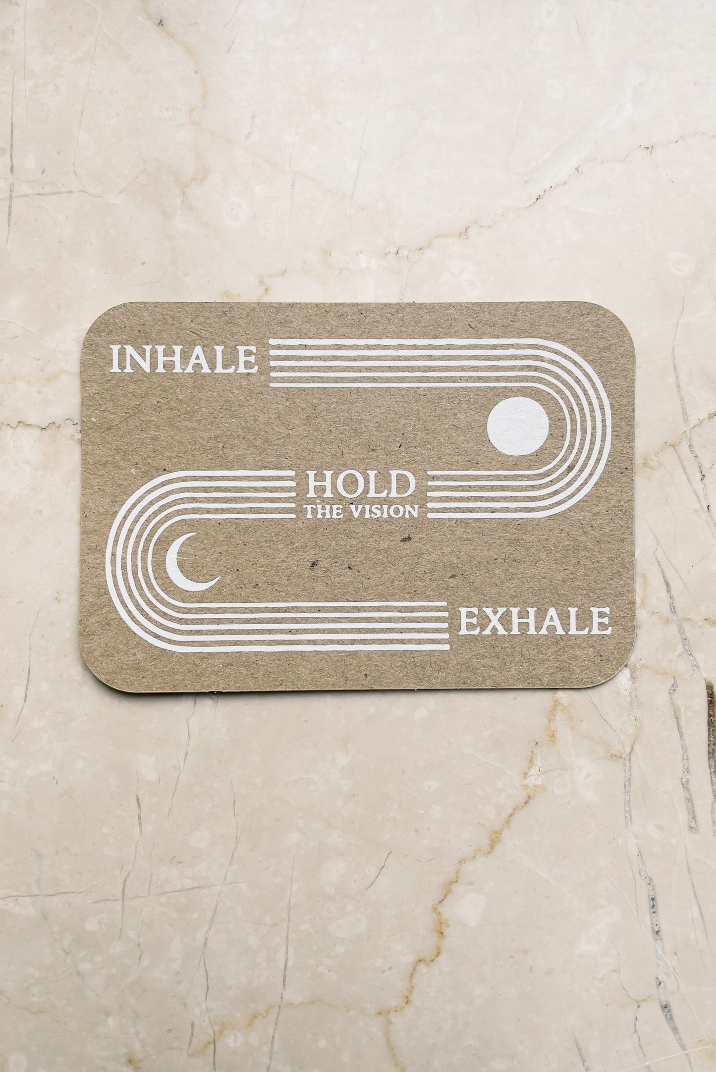 Sticker - INHALE ✨HOLD THE VISION✨ EXHALE - KRAFT PAPER STICKER 