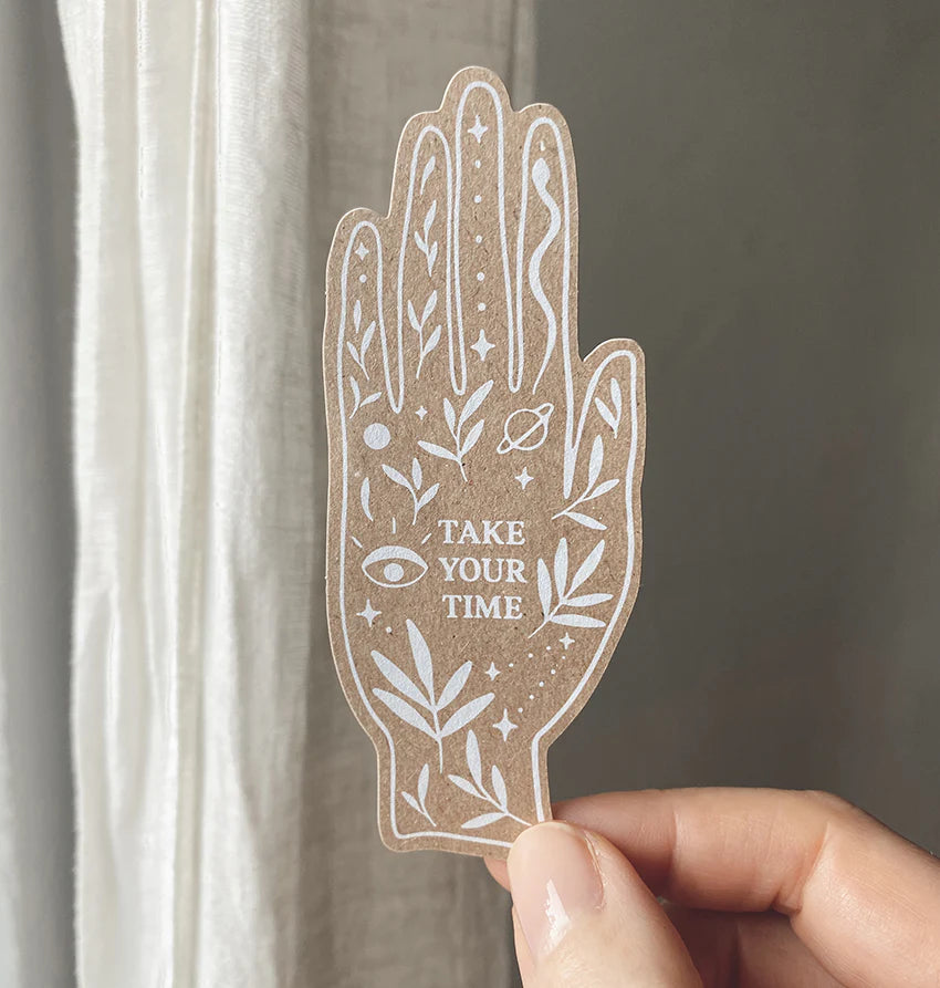 Aufkleber - TAKE YOUR TIME - STICKER AUS KRAFTPAPIER